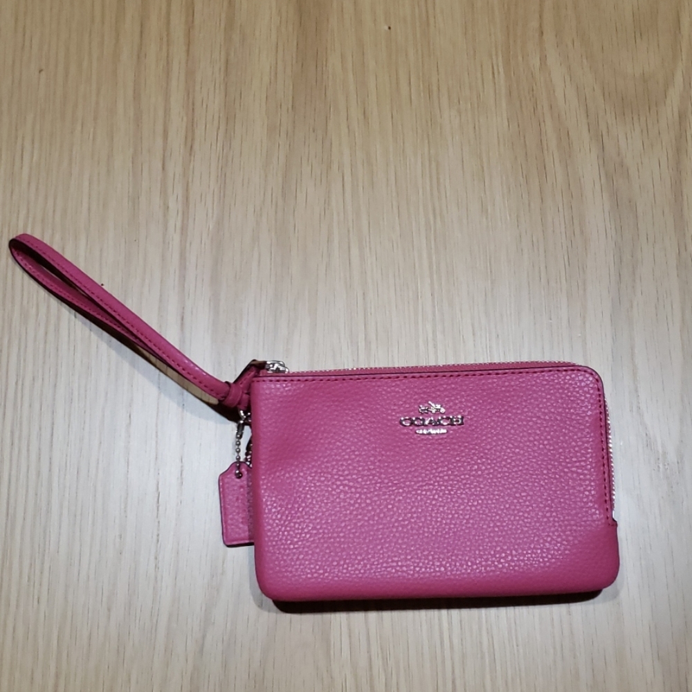 NWT Coach Double Zip Wristlet